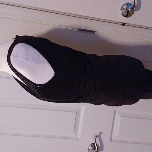 🌺Cache Blue Asymmetrical Ruched Dress - Picture 8 of 12